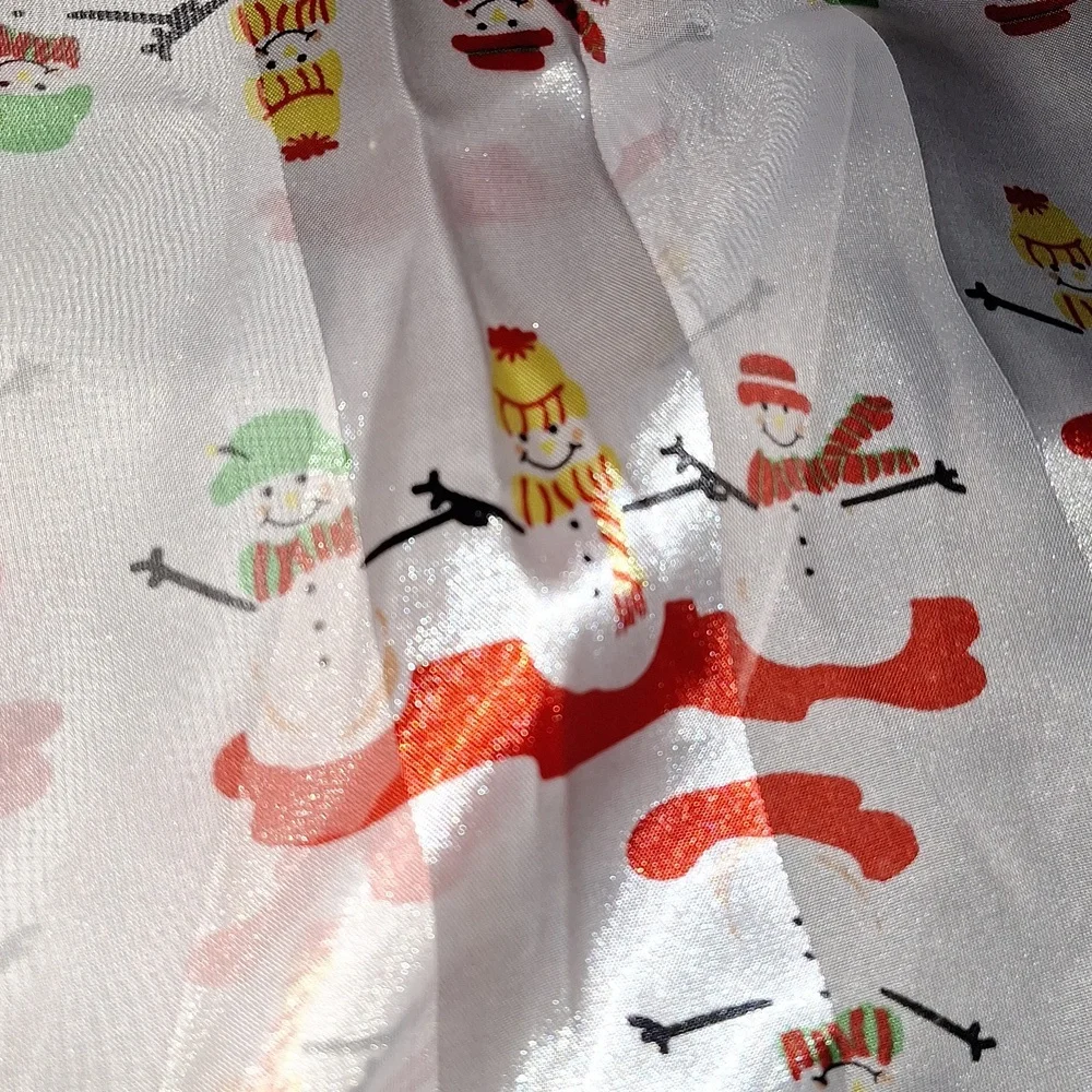 Festive Snowman Patterned Scarf